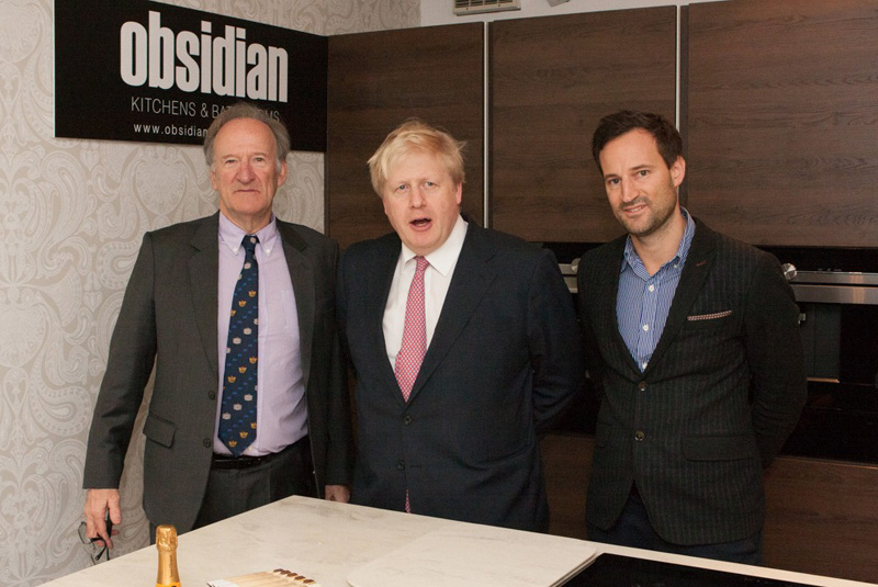 Foreign Secretary Boris Johnson visits Bence Nuilders' Merchants in Cheltenham