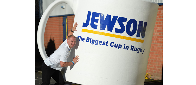 Jewson unveils the biggest cup in rugby!
