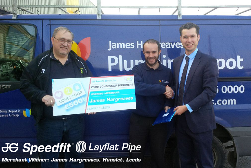 James Hargreaves customer wins JG Speedfit competition