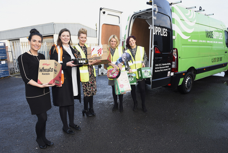 Sovini delivers Christmas packages in Merseyside
