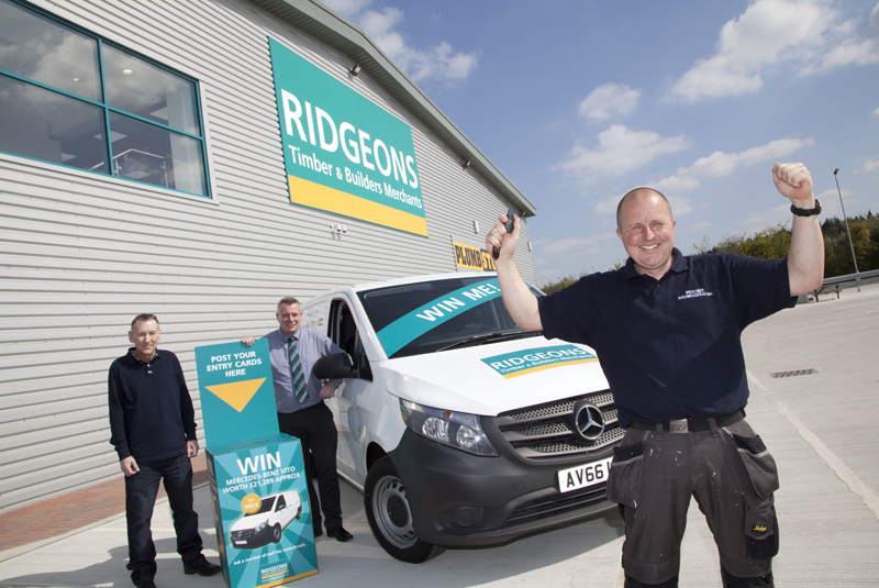 Builder wins Mercedes van at Ridgeons branch