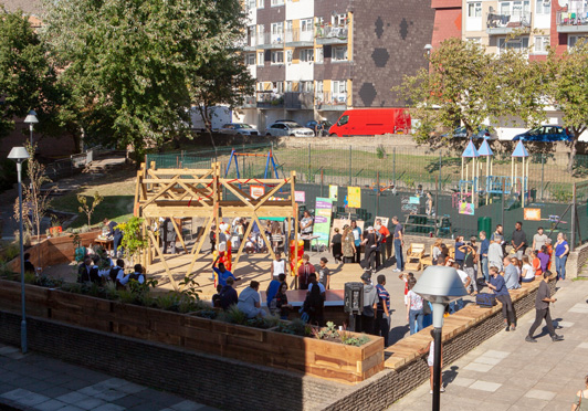 The WCoBM and other partners from the sector supported the creation of a new public space at Aldriche Way Housing Estate in North London for local residents in a project co-ordinated by the charity, Build Up.