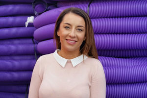 Jade Terry, a Sales Manager for Naylor Drainage Ltd, has won a prestigious national award in an annual ceremony of the Builders Merchants Federation (BMF).