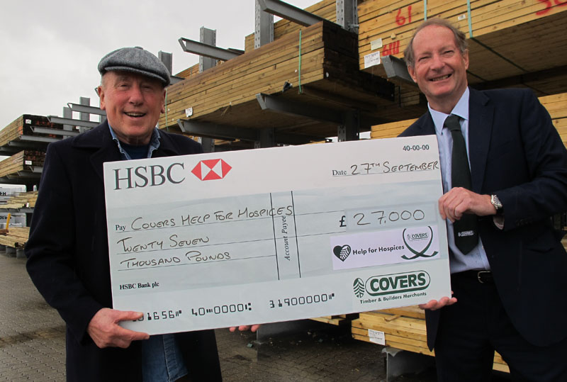 Covers donates over £100,000 to local hospices