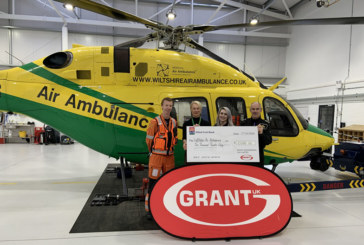 Grant UK donates £10,000 to Wiltshire Air Ambulance
