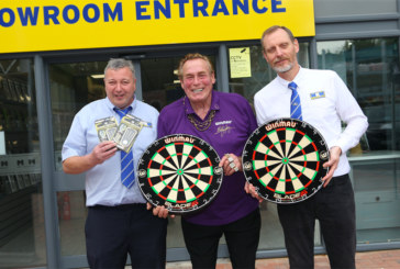 Darts legend Bobby George officially opens MKM Canterbury