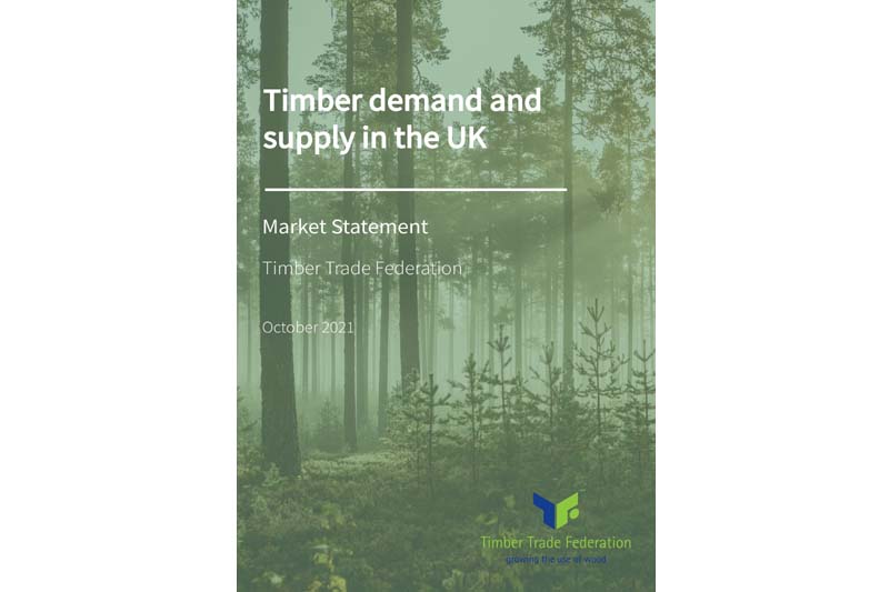 More than seven million m3 of timber and panel products were imported by the UK between January and July 2021, according to the latest TTF Market Statement.