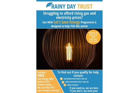 Cost of living support and latest fundraising from Rainy Day Trust