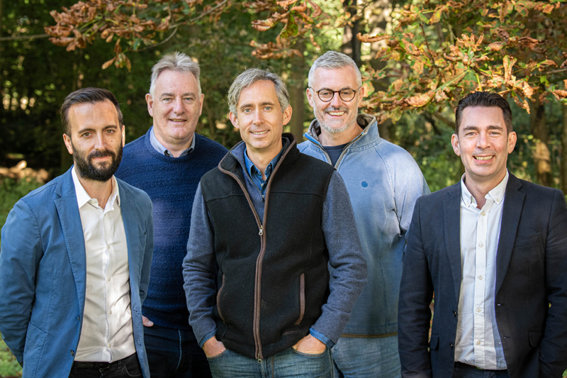 The Pallet Loop team (left to right): Phil Dent, CEO; Steve Ottaway, Chief Operating Officer; Paul Lewis, Founder; Nathan Wride, Head of Partnerships & Innovation; and Charlie Law, Head of Contractor Engagement
