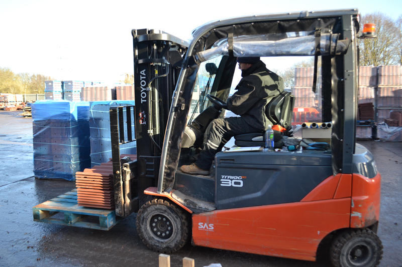 Fuel price fears prompt Burton Roofing to switch to electric-powered Toyota forklifts