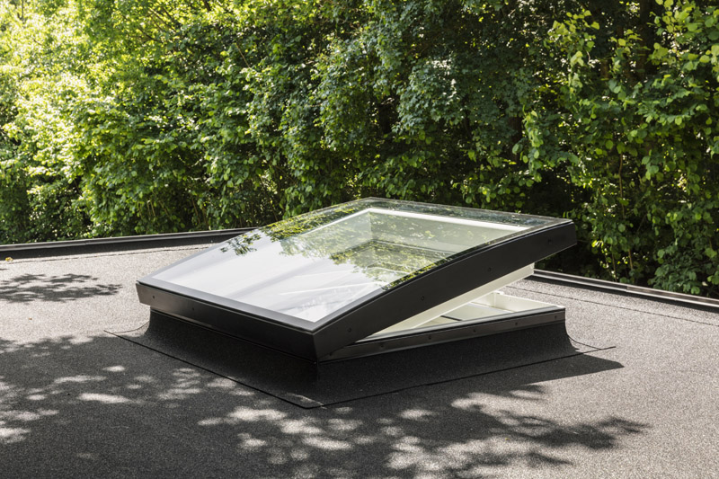 Said to offer unobstructed views and maximum daylight, Velux has introduced a new range of glass rooflights for flat roofs.