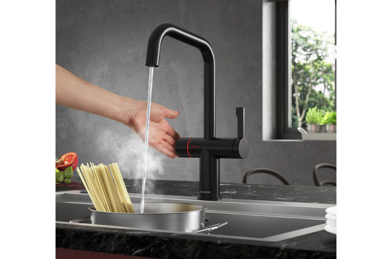 Clearwater explains that adding extra functionality to the kitchen brassware doesn’t necessarily carry a high price tag these days.