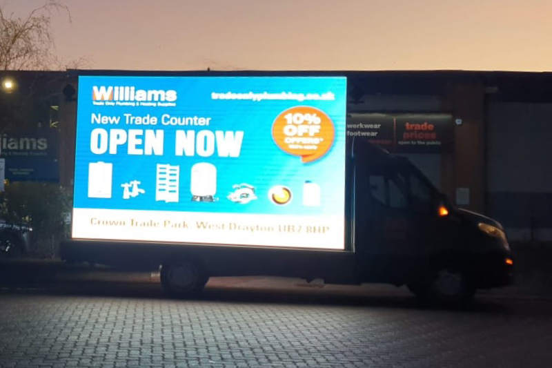 A digital AdVan canvassed the local area to support the opening.