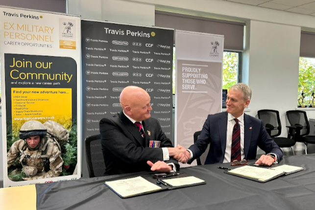 Travis Perkins plc  has re-signed the Armed Forces Covenant to support armed forces personnel and honoured 89 former colleagues who served in World War II in a ceremony at the company’s head office in Northampton.