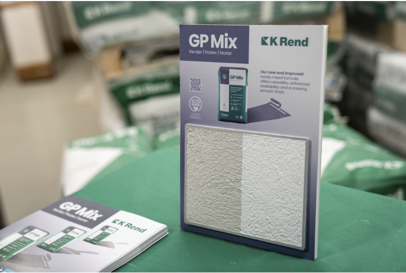 Kilwaughter Minerals has further enhanced its suite of products with the launch of its latest premium general purpose render, GP Mix, through its K Rend brand.