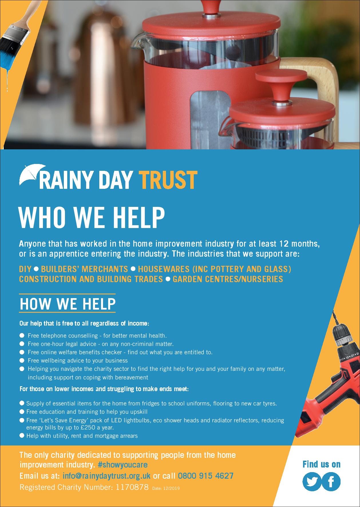 With all attention focused on the General Election, the Rainy Day Trust warns it is easy to forget that a lot of people still have struggles to contend with – from mental health issues to financial worries.