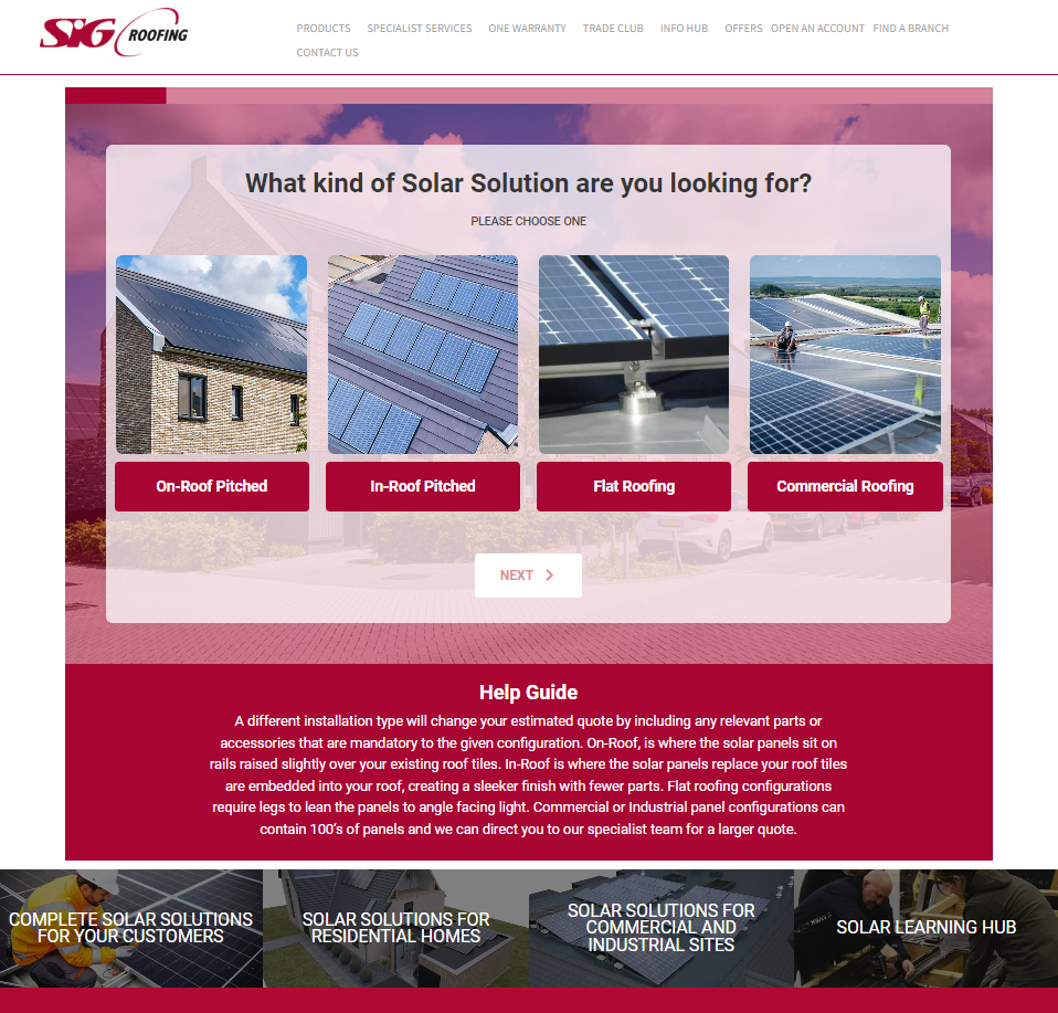 SIG Roofing has “harnessed the power of cutting-edge mapping technology” to create a user-friendly online Solar Calculator.