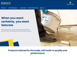 Setcrete, the high performance levelling compound manufacturer, has launched a new website designed to simplify product selection.