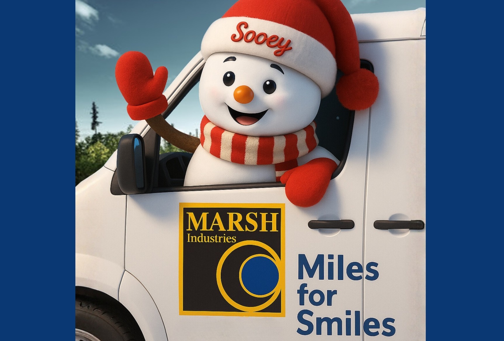 Sooey is back and on a mission for Marsh Industries this Christmas!