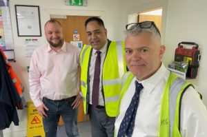 Imran Hussain MP for Bradford East on a recent constituency visit to Joseph Parr in Broomfields, arranged by the BMF.