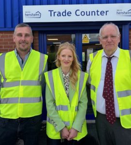 Hannah Spencer MP has visited Henshaws Roofing & Building Supplies' recently opened branch in Denton as part of an ongoing BMF programme.